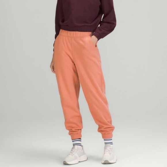 Lululemon Relaxed High Rise Jogger Sweatpants Pink Savannah 10 - Picture 15 of 16